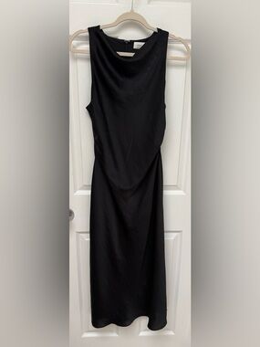 Wilfred Black Saten Sleeveless Dress, size 6